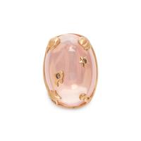 ROSE GOLD, ROSE QUARTZ AND BROWN DIAMOND RING