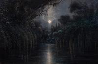 Henry Arthur Elkins, (American, 1847-1884), Moonlit River, 1884