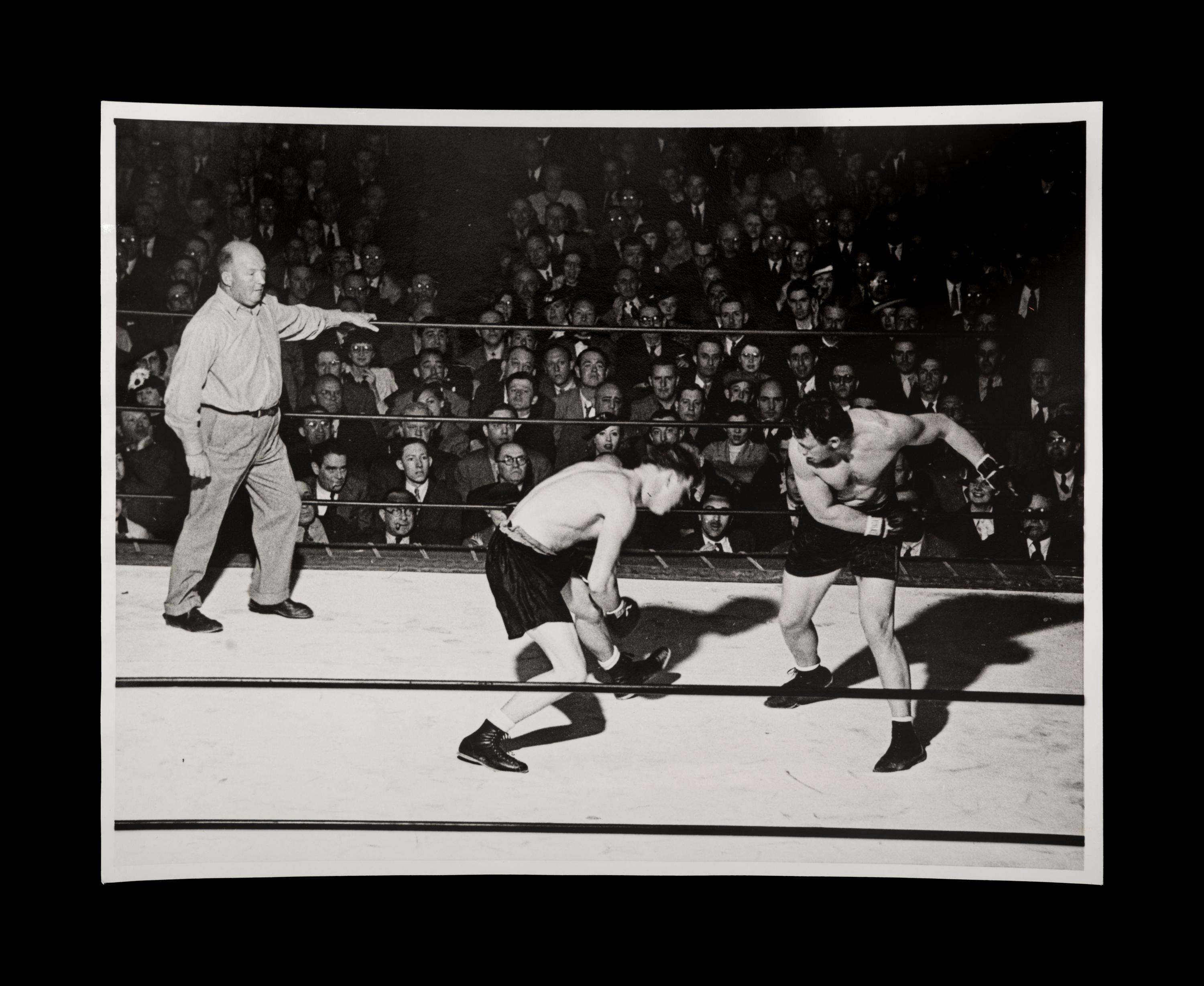 A Group of 22 Original Boxing Photographs Including Joe Louis and Jack Dempsey,