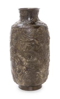 A Chinese Bronze 'Dragon' Vase Height 17 1/2 inches. — 20TH CENTURY