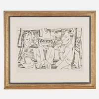 Max Beckmann (German, 1884-1950) In the Tram (In der Trambahn)