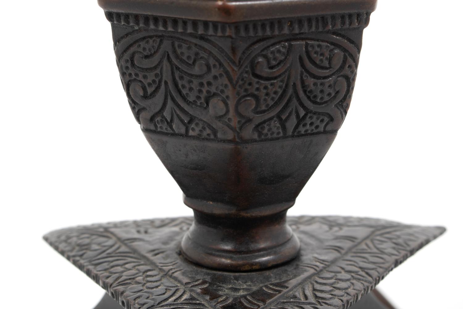 An Italian Bronze Pricket Mounted as a Lamp
