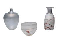 Three Art Glass Vessels by Bertil Vallien (Swedish, born 1938) for Kosta Boda