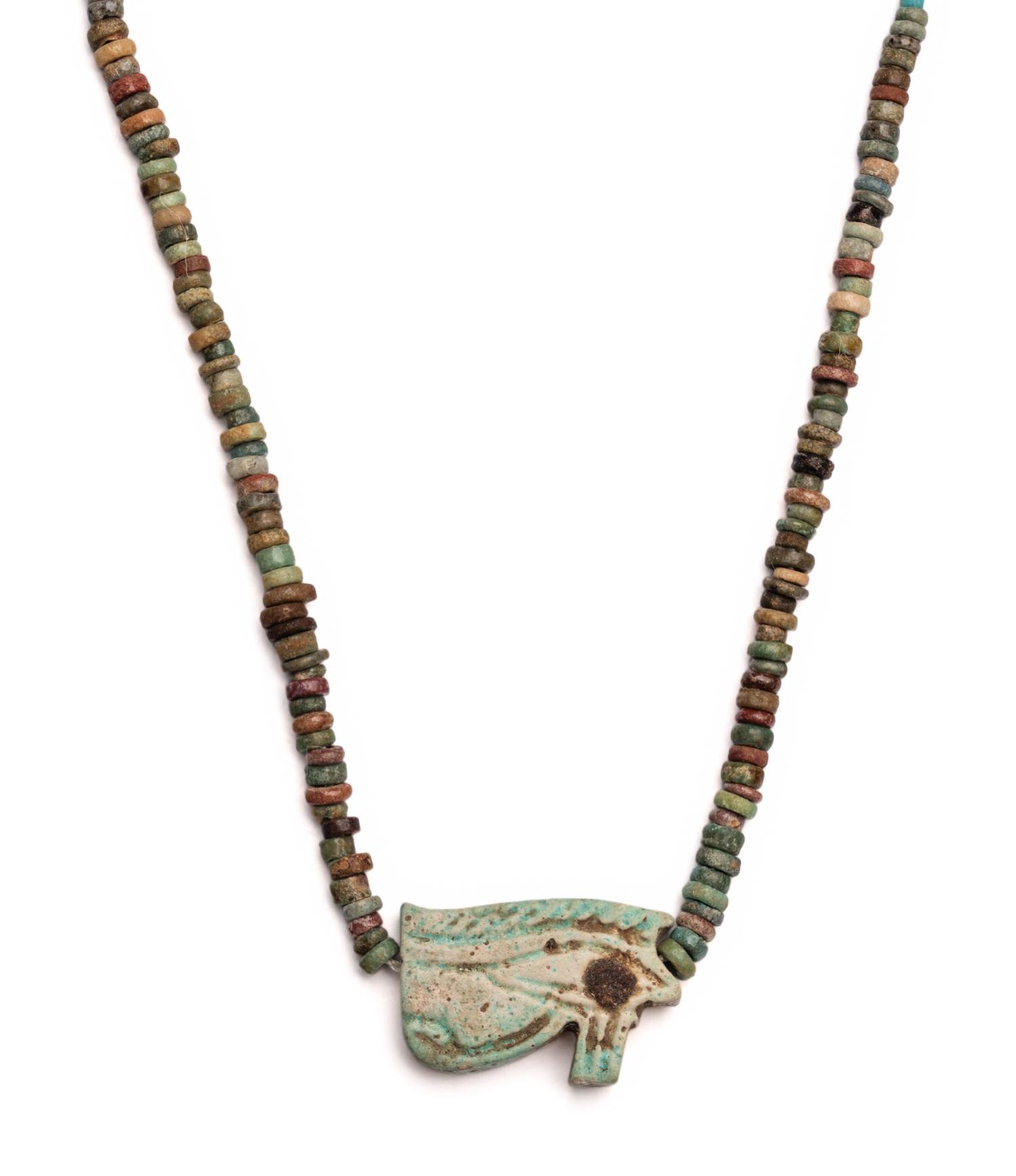 Two Egyptian Faience and Bead Necklaces