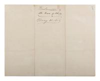 DENNISON, William (1815-1882). ALS as Ohio Governor, to Abraham Lincoln, with cover. 18 May 1861.