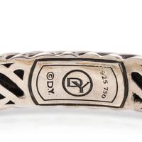 DAVID YURMAN, STERLING SILVER, YELLOW GOLD AND DIAMOND 'CABLE CLASSIC' CUFF BRACELET