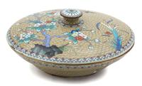A Chinese Cloisonne Low Covered Bowl Diameter 10 inches. — 19TH CENTURY