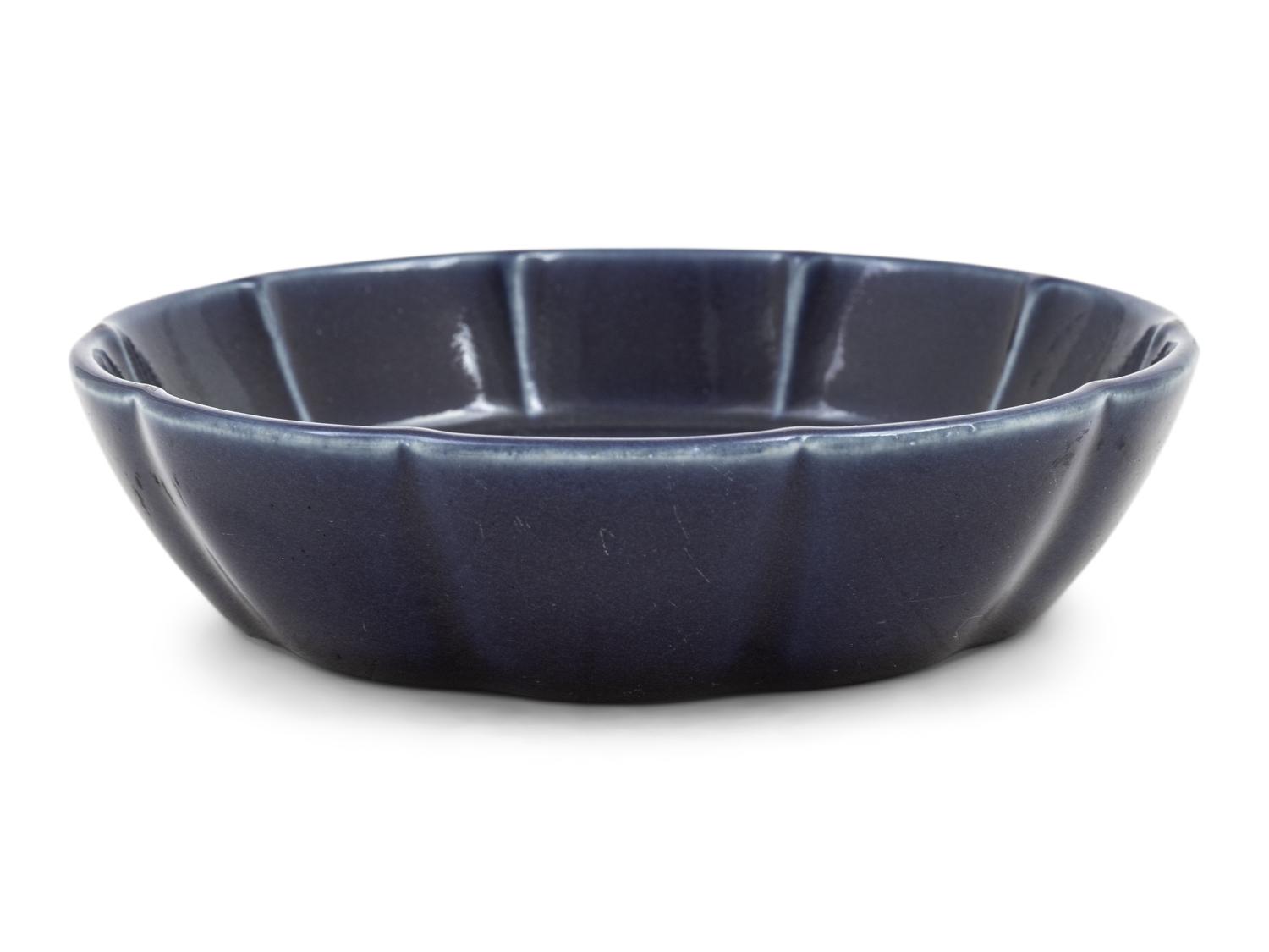 A Chinese Blue Glazed Porcelain Shallow Dish