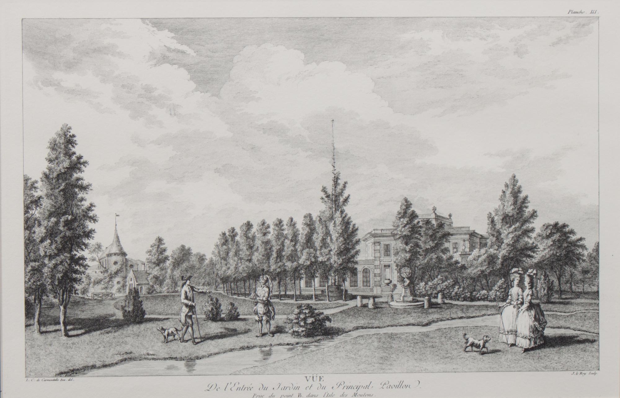 A Group of Eight Black and White Engravings, after Carmontelle 12 1/4 x 19 inches. — 20TH CENTURY