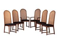 Six Walnut Dining Chairs by Milo Baughman for Directional, USA