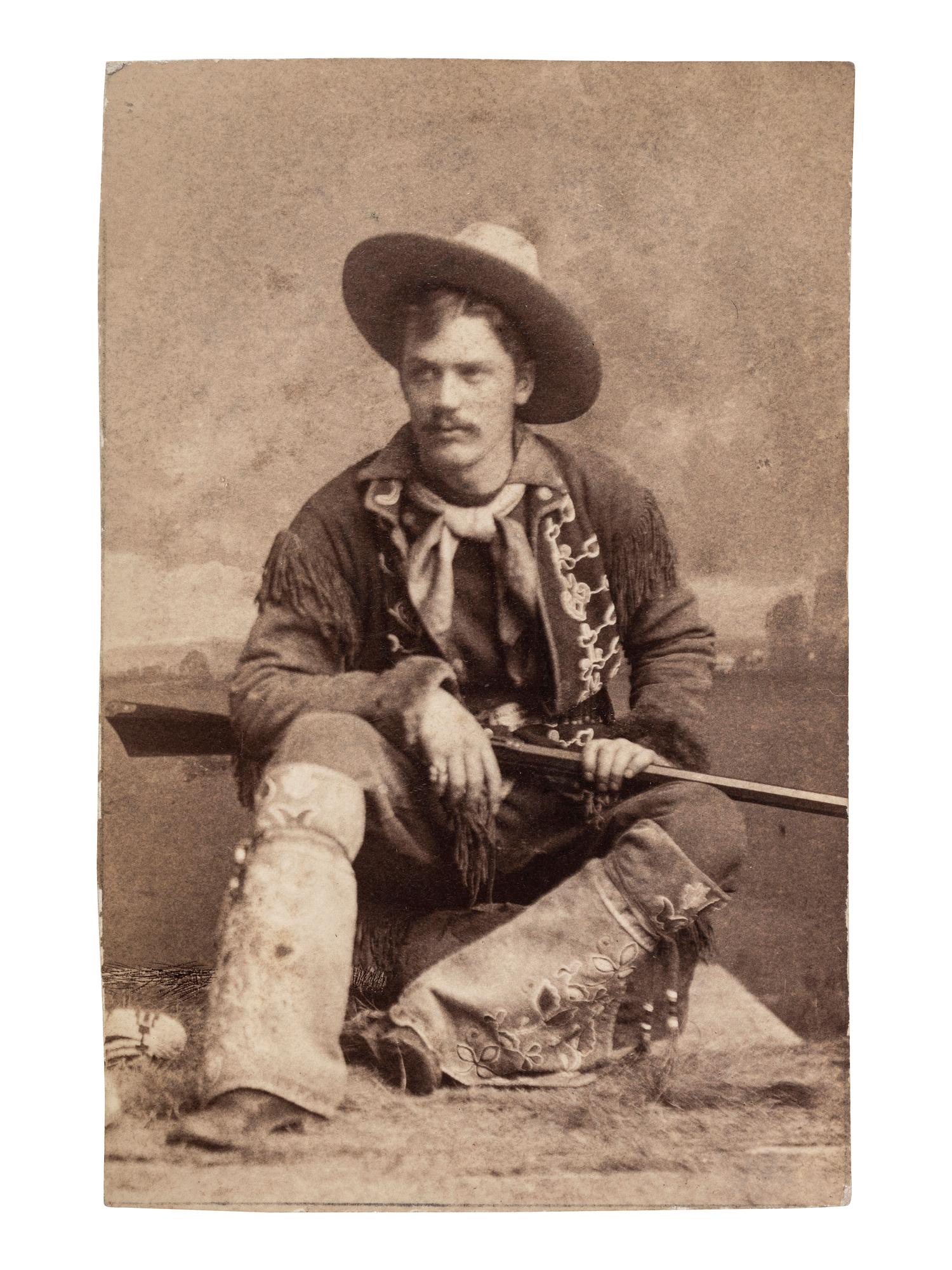[EARLY PHOTOGRAPHY - TINTYPE]. A pair of tintypes featuring subjects in western dress, comprising: