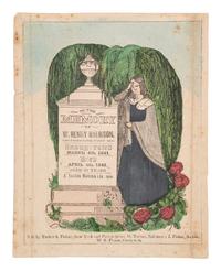 [HARRISON, William Henry]. Folk art memorials to William Henry Harrison, comprising: