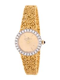 BAUME & MERCIER, 18K YELLOW GOLD AND DIAMOND WRISTWATCH