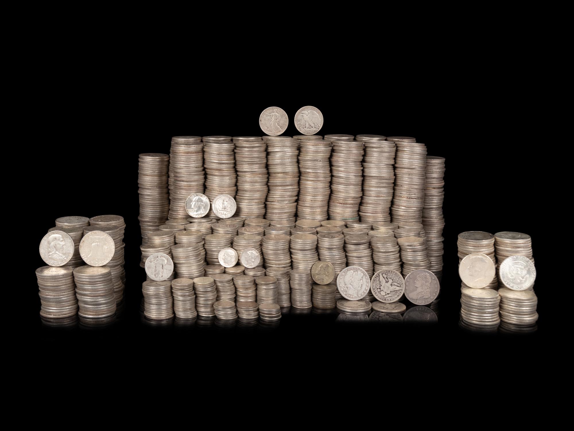 A Large Collection of United States Silver Coins