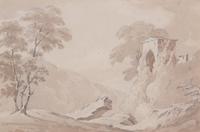 Attributed to Joseph Mallord William Turner, (British, 1775-1851), Untitled, together with another drawing on paper