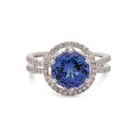 TANZANITE AND DIAMOND RING