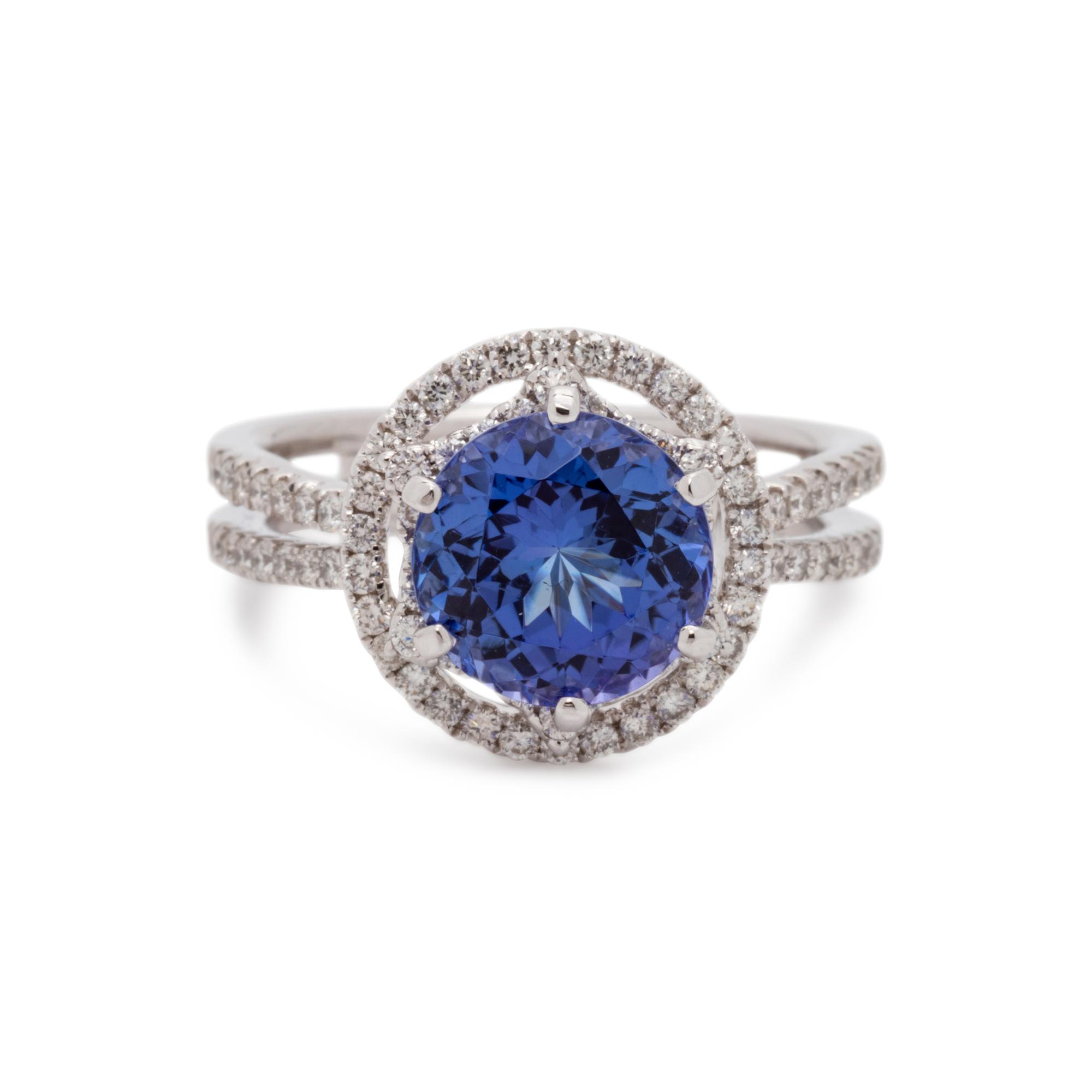 TANZANITE AND DIAMOND RING