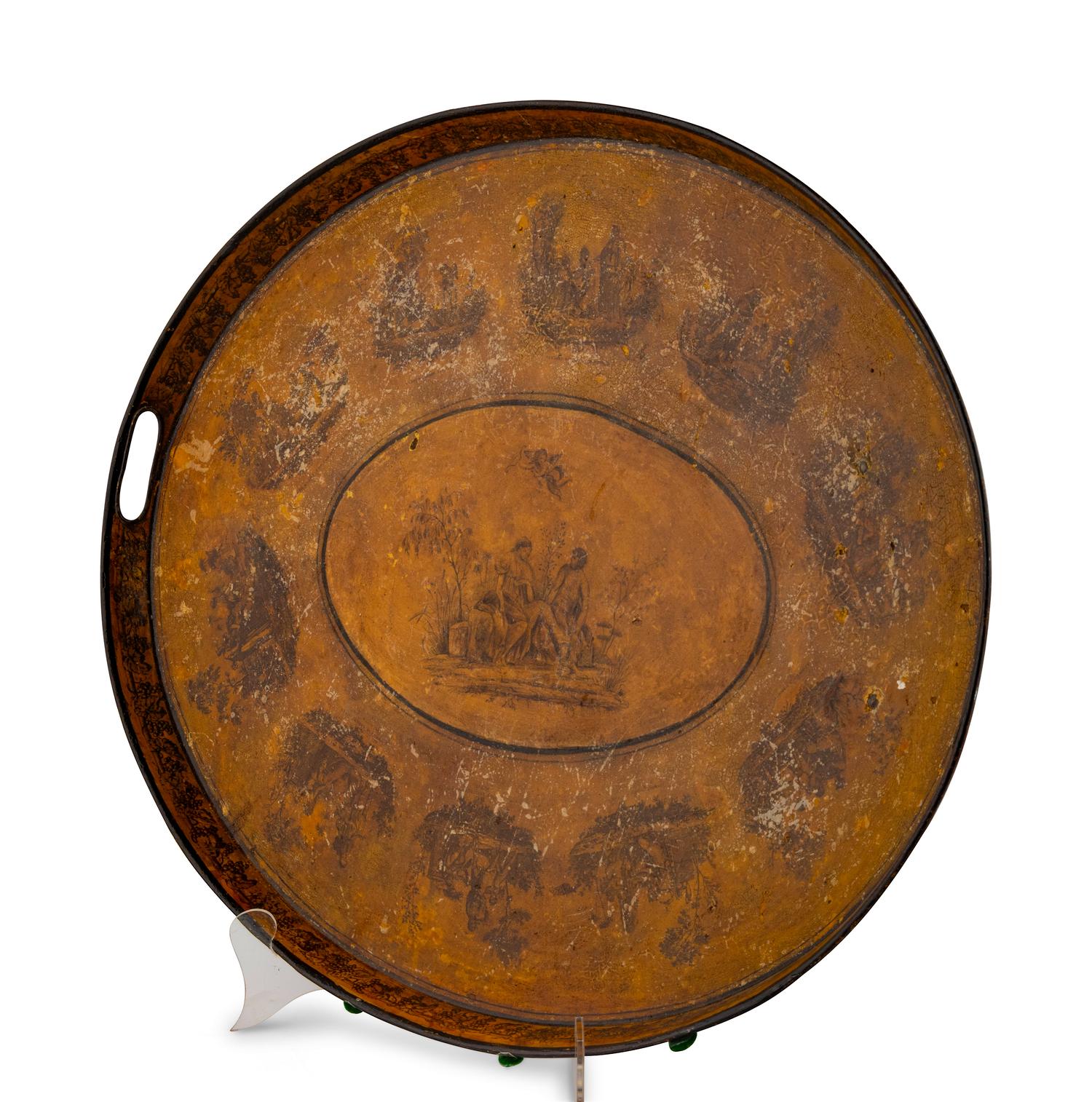 A Large French Tole Tray
