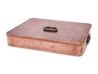 An American Copper Roasting Pan with Cover