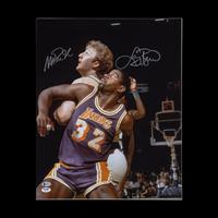 A Larry Bird and Magic Johnson Dual Signed Autograph Photo (PSA and Beckett Authentication Services)