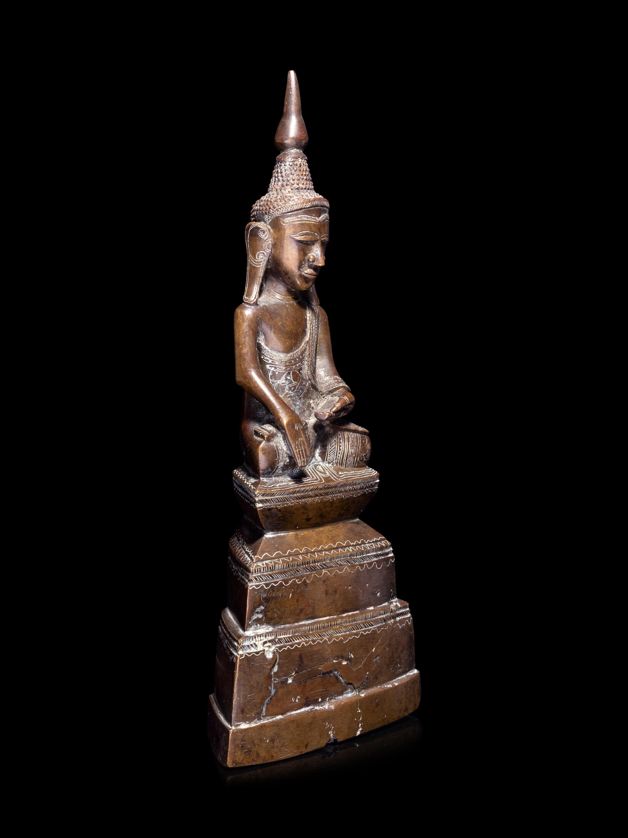 Two Thai Bronze Figures of Buddha