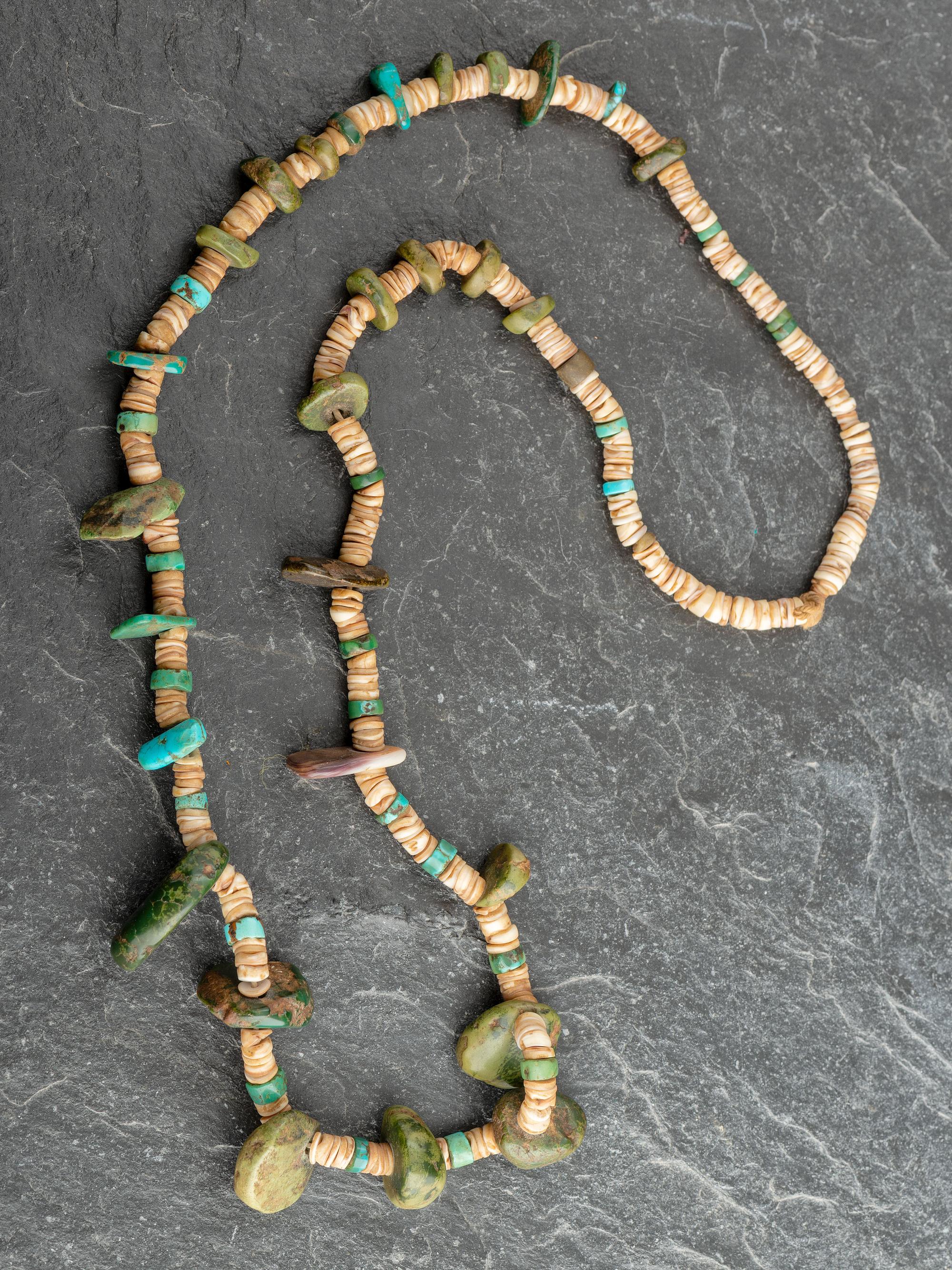 Pueblo Single-strand Turquoise Tab Necklace