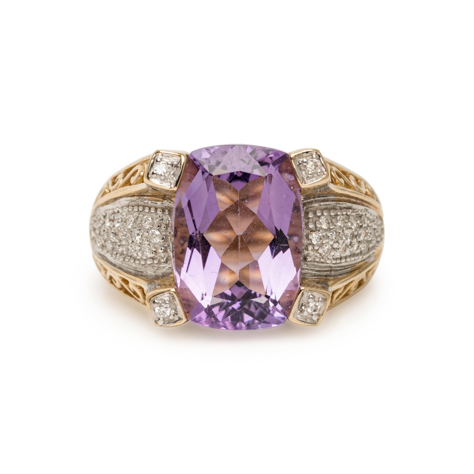 AMETHYST AND DIAMOND RING