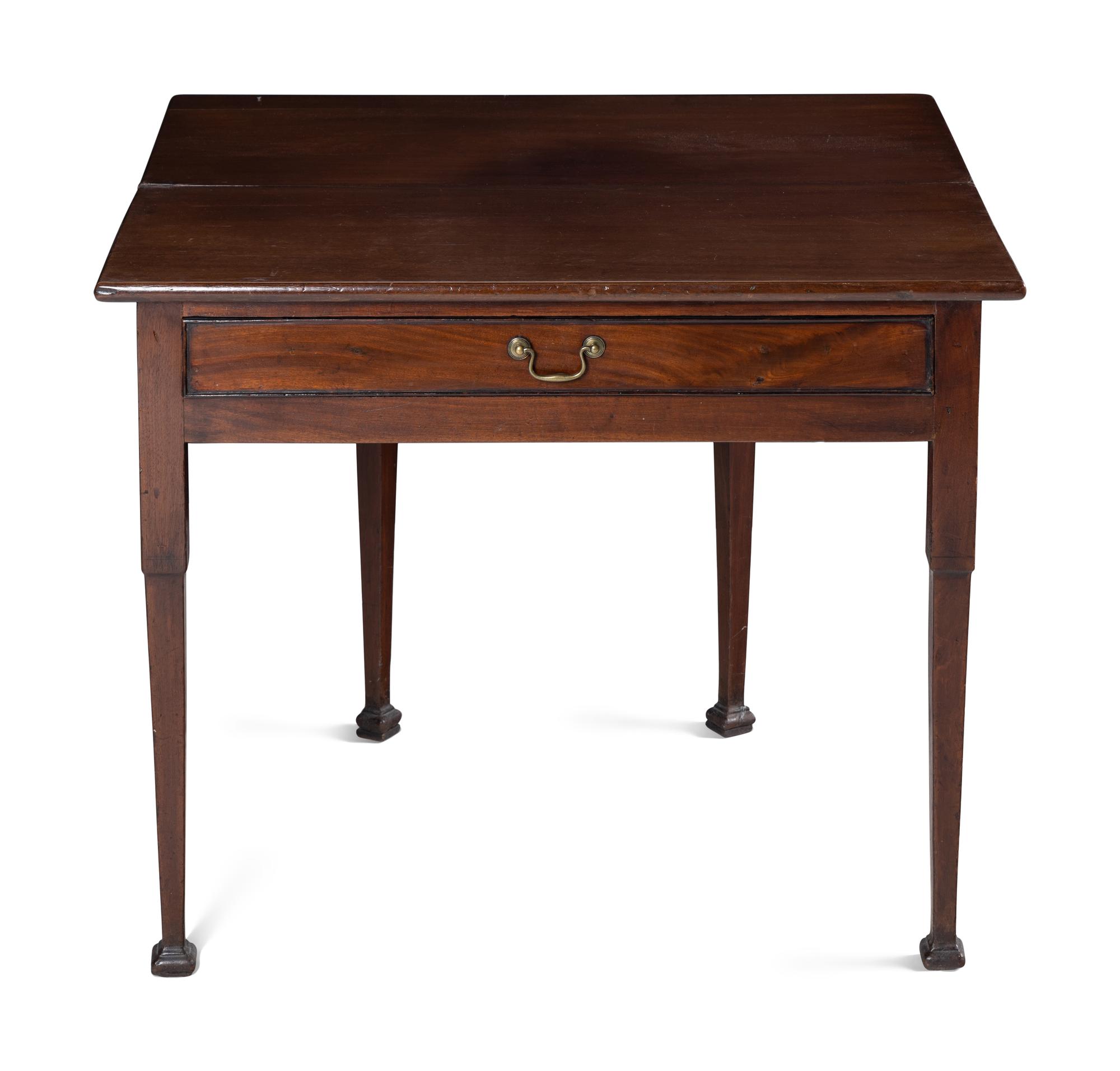 A George III Style Mahogany Drop-Leaf Gate-Leg Pier Table