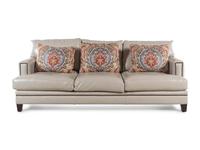 A Leather-Upholstered Nailhead Decorated Three-Seat Sofa