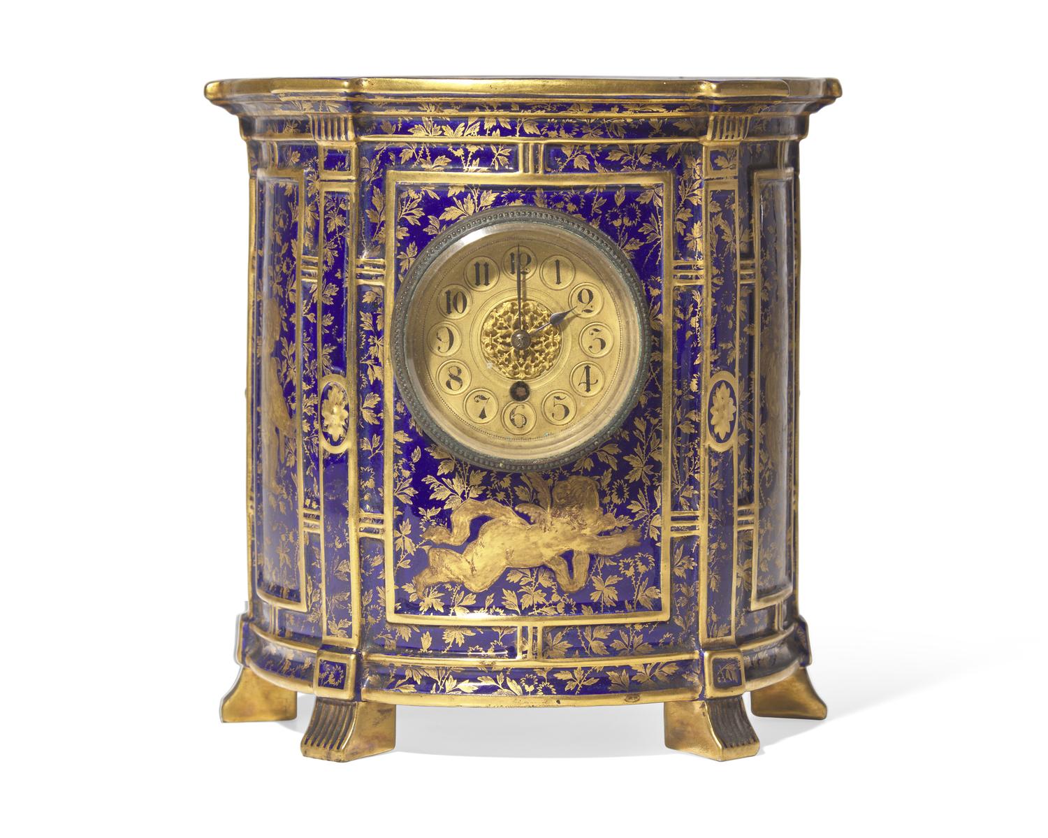 A Wedgwood Porcelain Architectural Mantel Clock