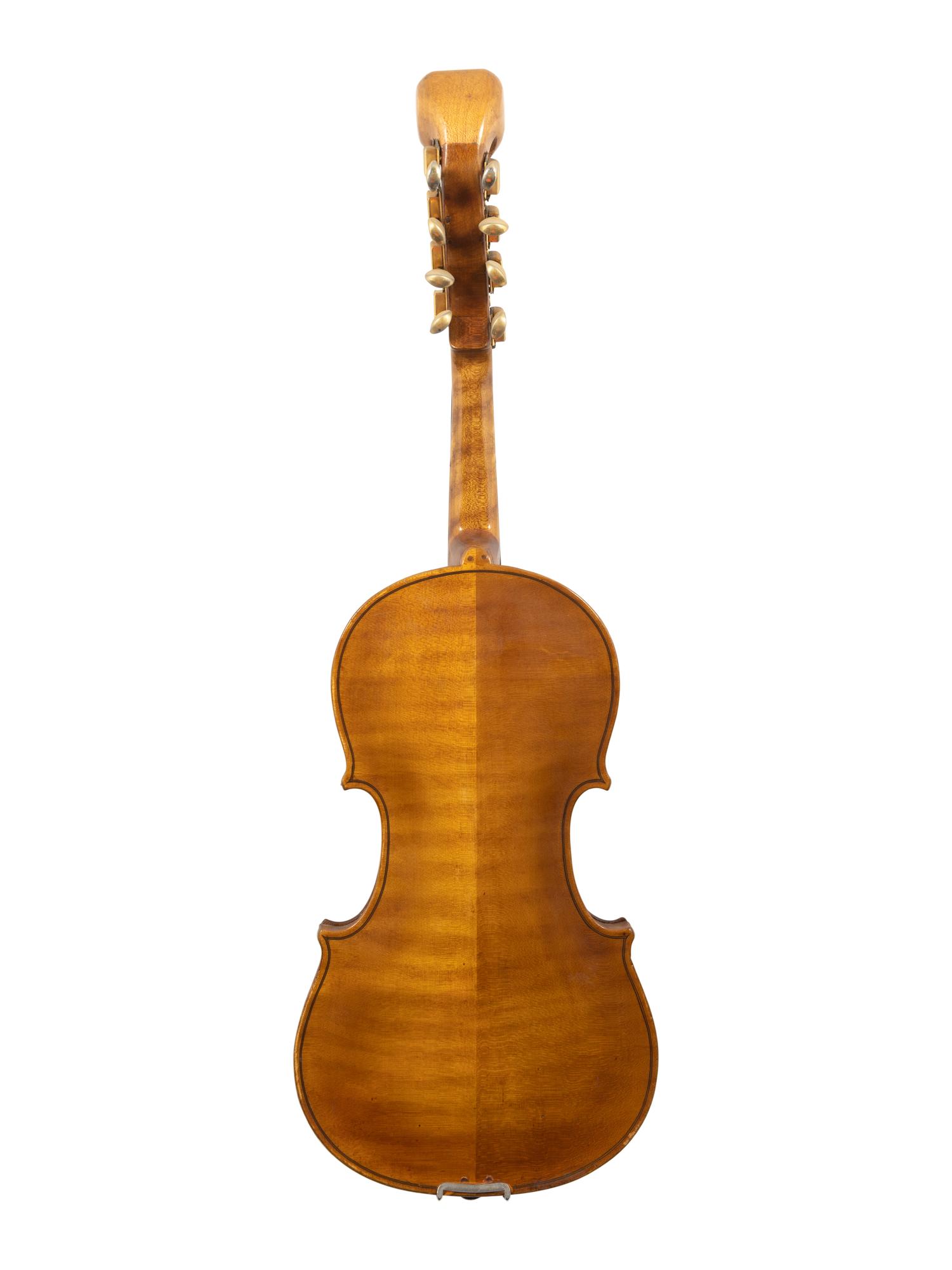 An American Pine 8-String Violin with Carved Bear's Head