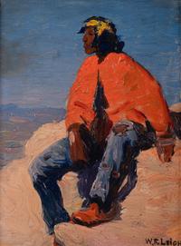 Indian Sitting on a Rock, No. 3