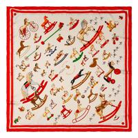 A Group of Three Hermès Silk Scarves