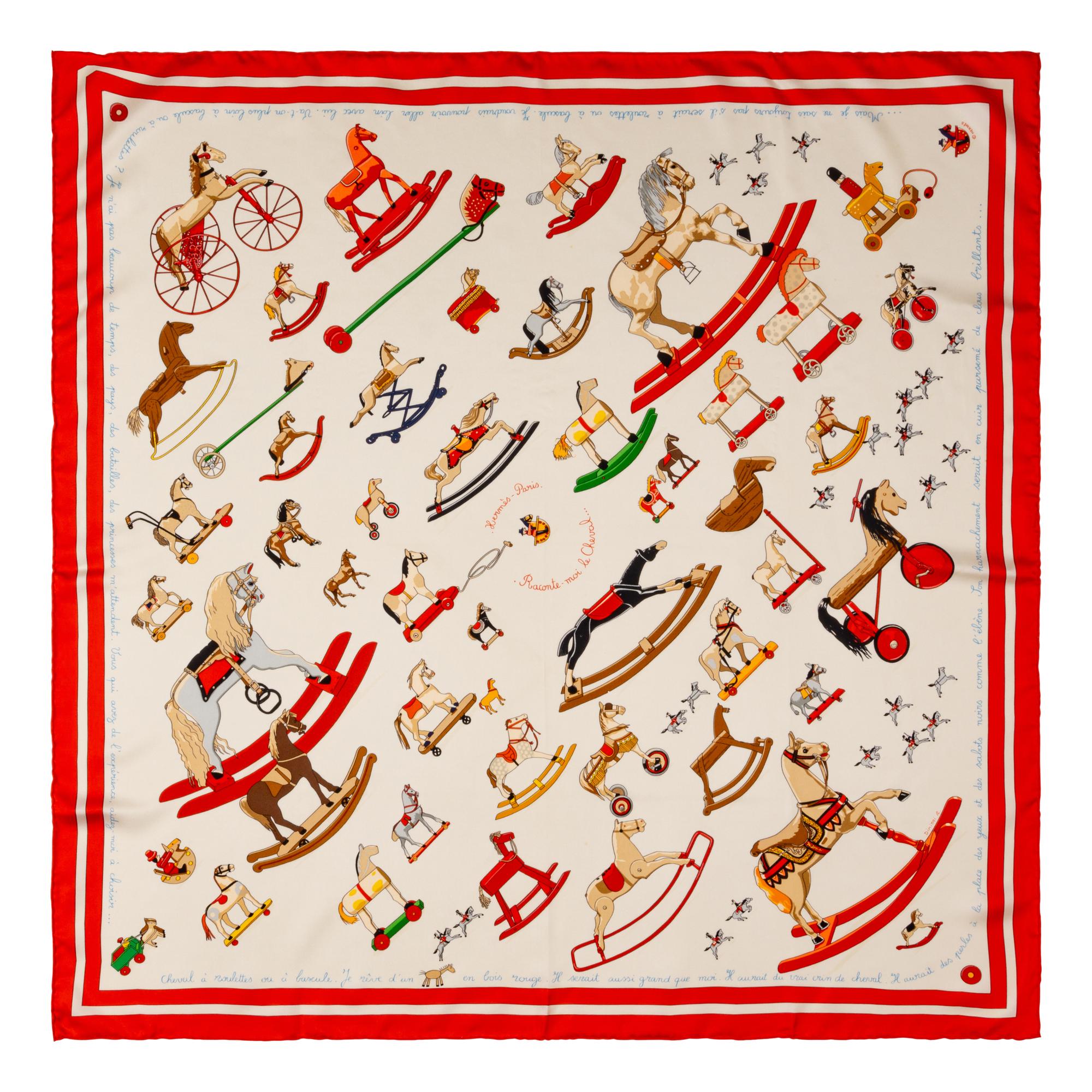 A Group of Three Hermès Silk Scarves