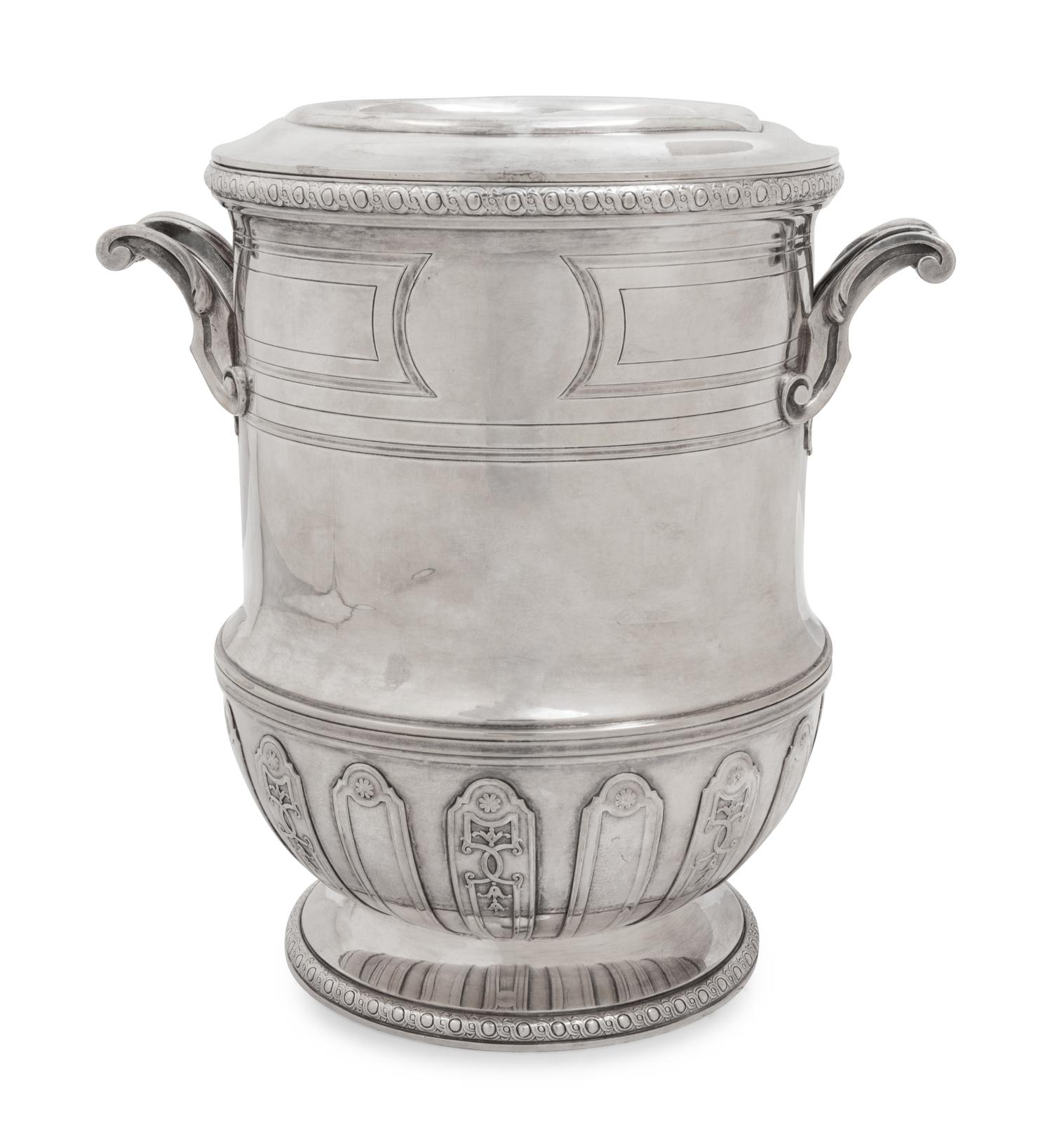 A Christofle Silver-Plate Champagne Bucket from the Hôtel de Crillon, Paris