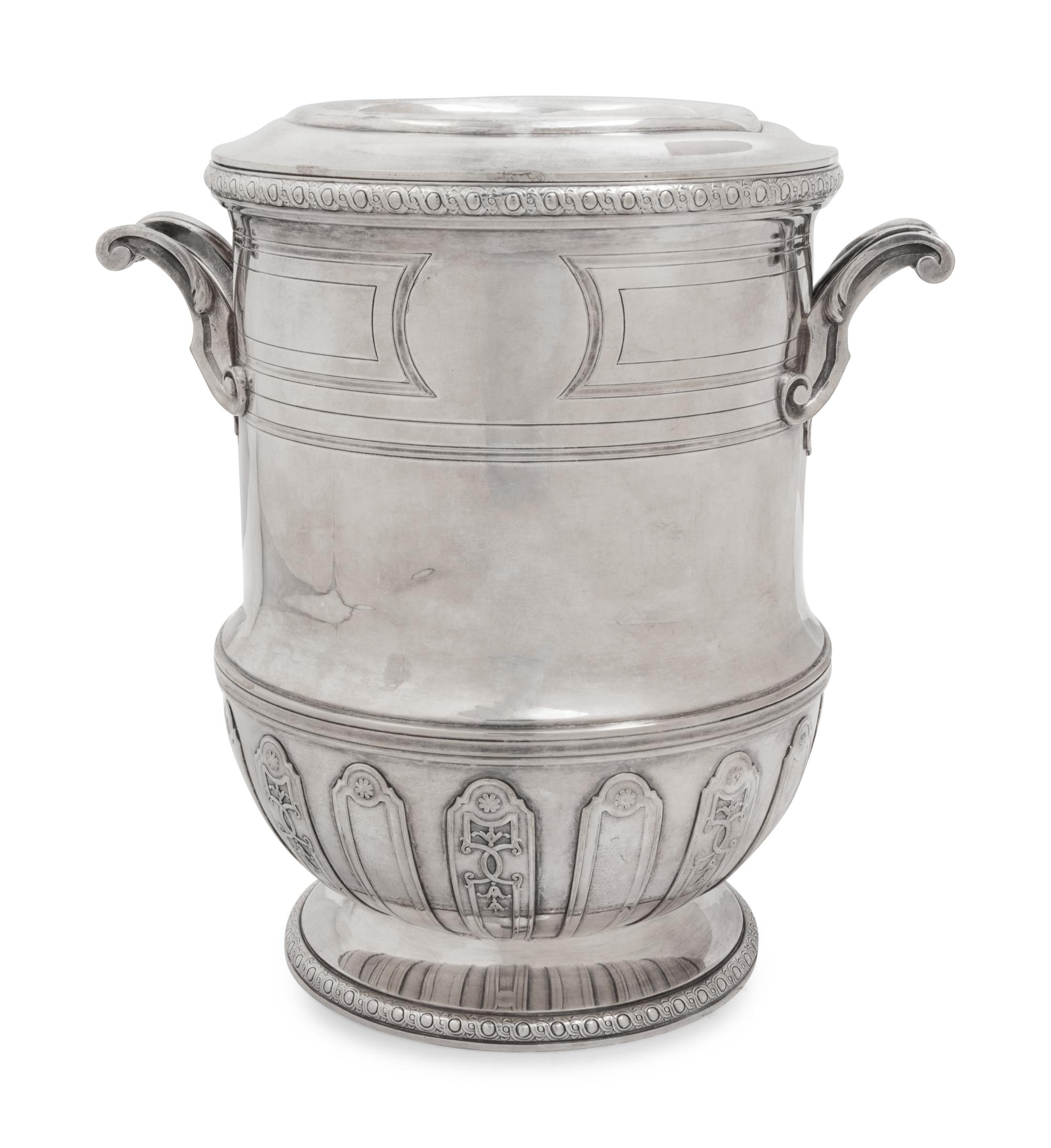 A Christofle Silver-Plate Champagne Bucket from the Hôtel de Crillon, Paris