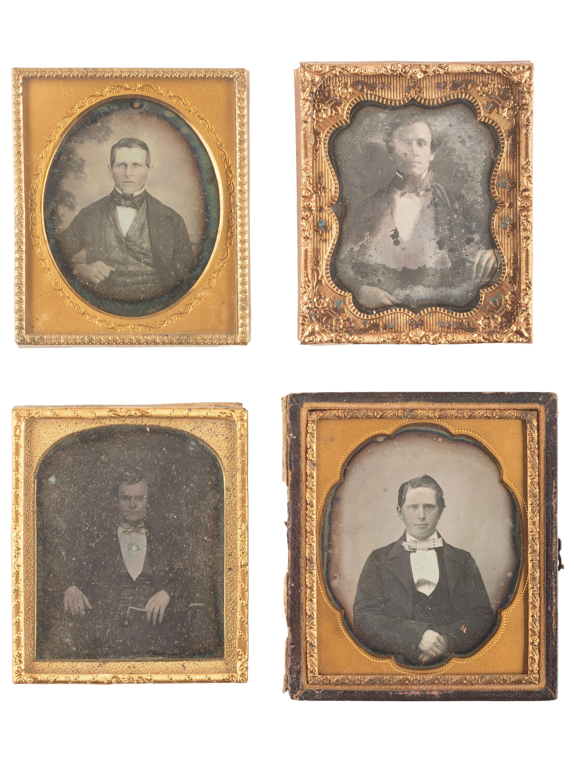 [EARLY PHOTOGRAPHY]. 33 sixth plate daguerreotypes of men, incl. example by HALE.
