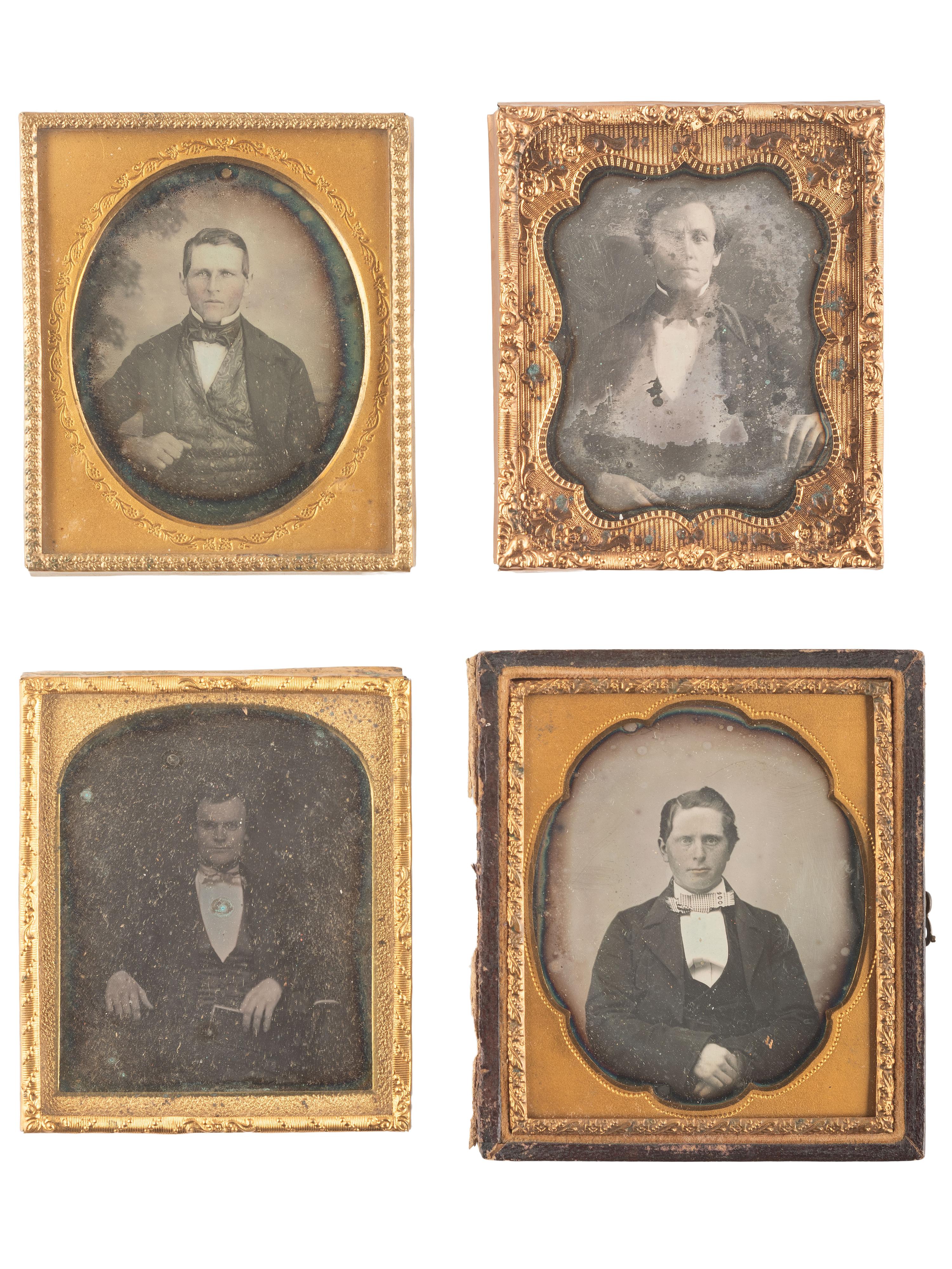 [EARLY PHOTOGRAPHY]. 33 sixth plate daguerreotypes of men, incl. example by HALE.