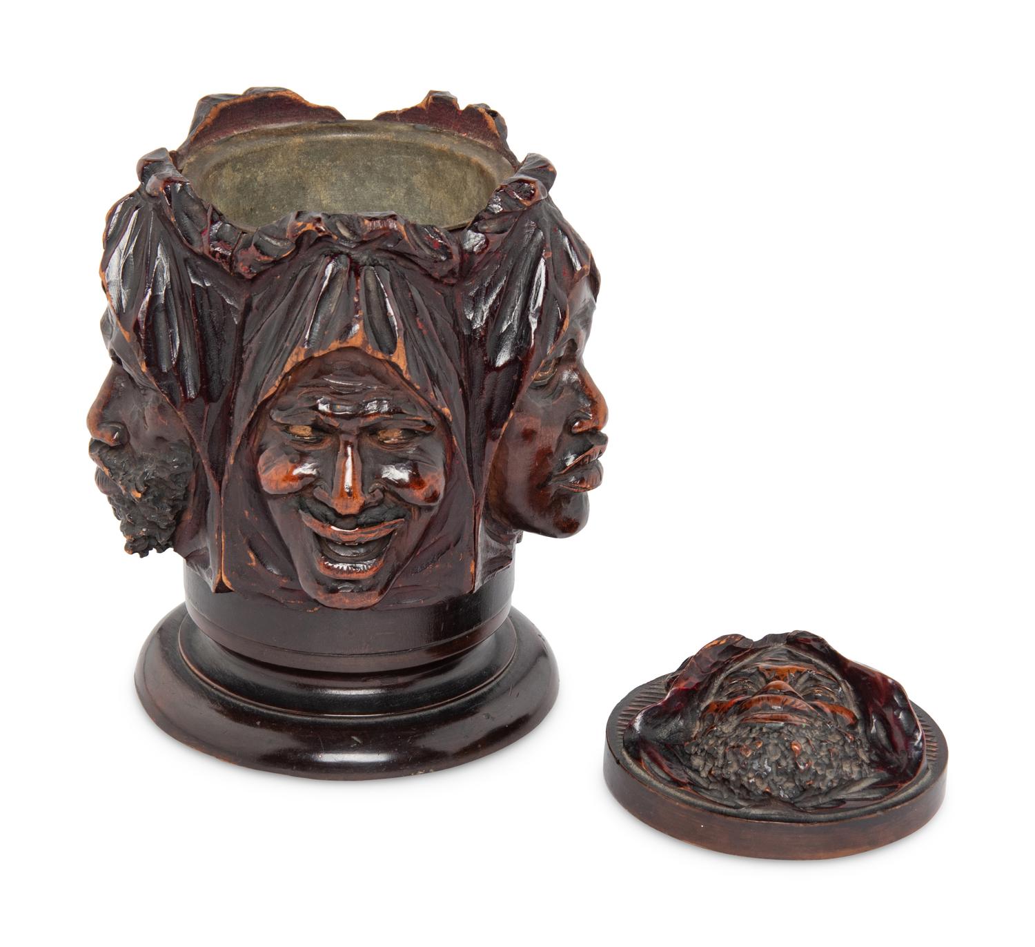 A German or Austrian Carved Walnut Humidor