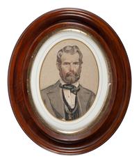 [CIVIL WAR]. STANDISH, Austin M. (1823-1865). Pencil and watercolor portrait of the Confederate Colonel, 6th Division Missouri State Guards.
