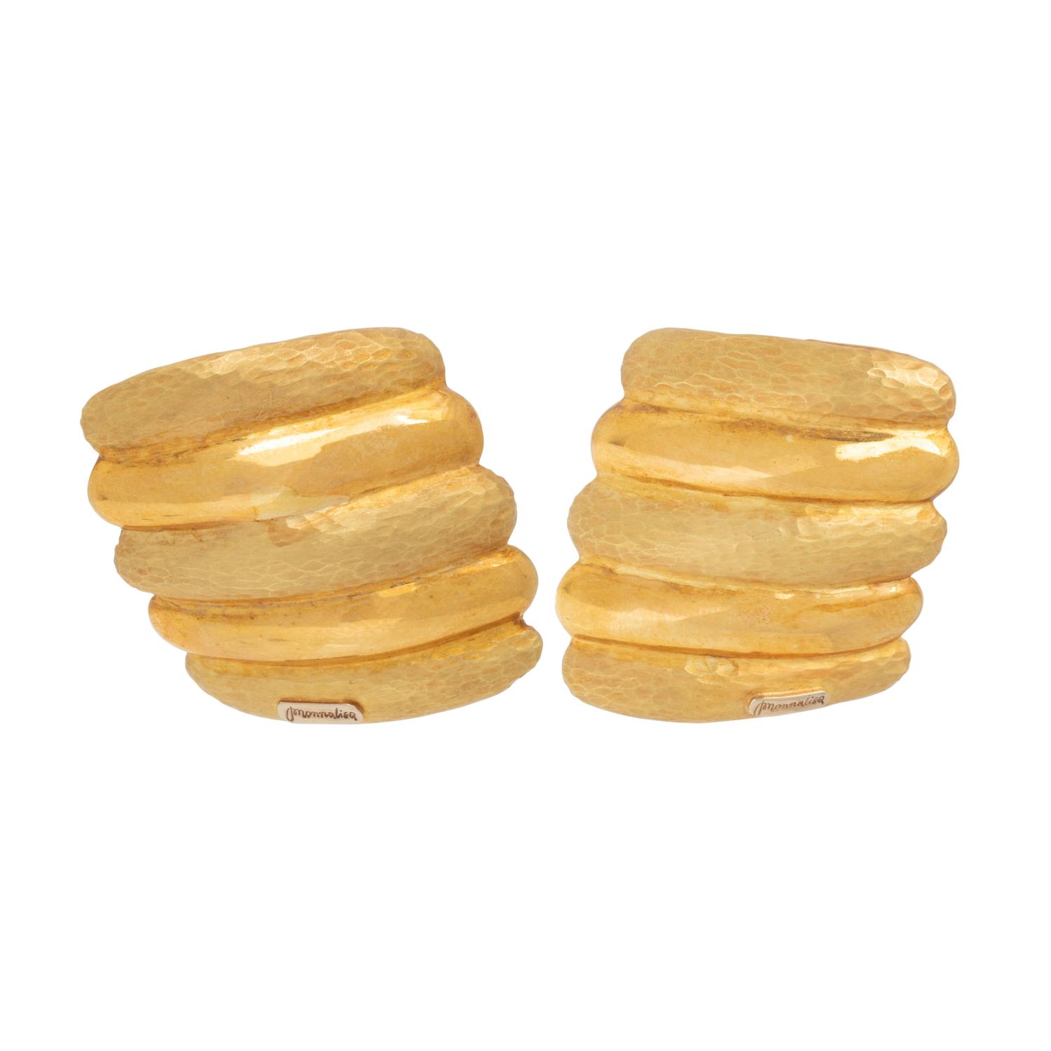 YELLOW GOLD EARCLIPS
