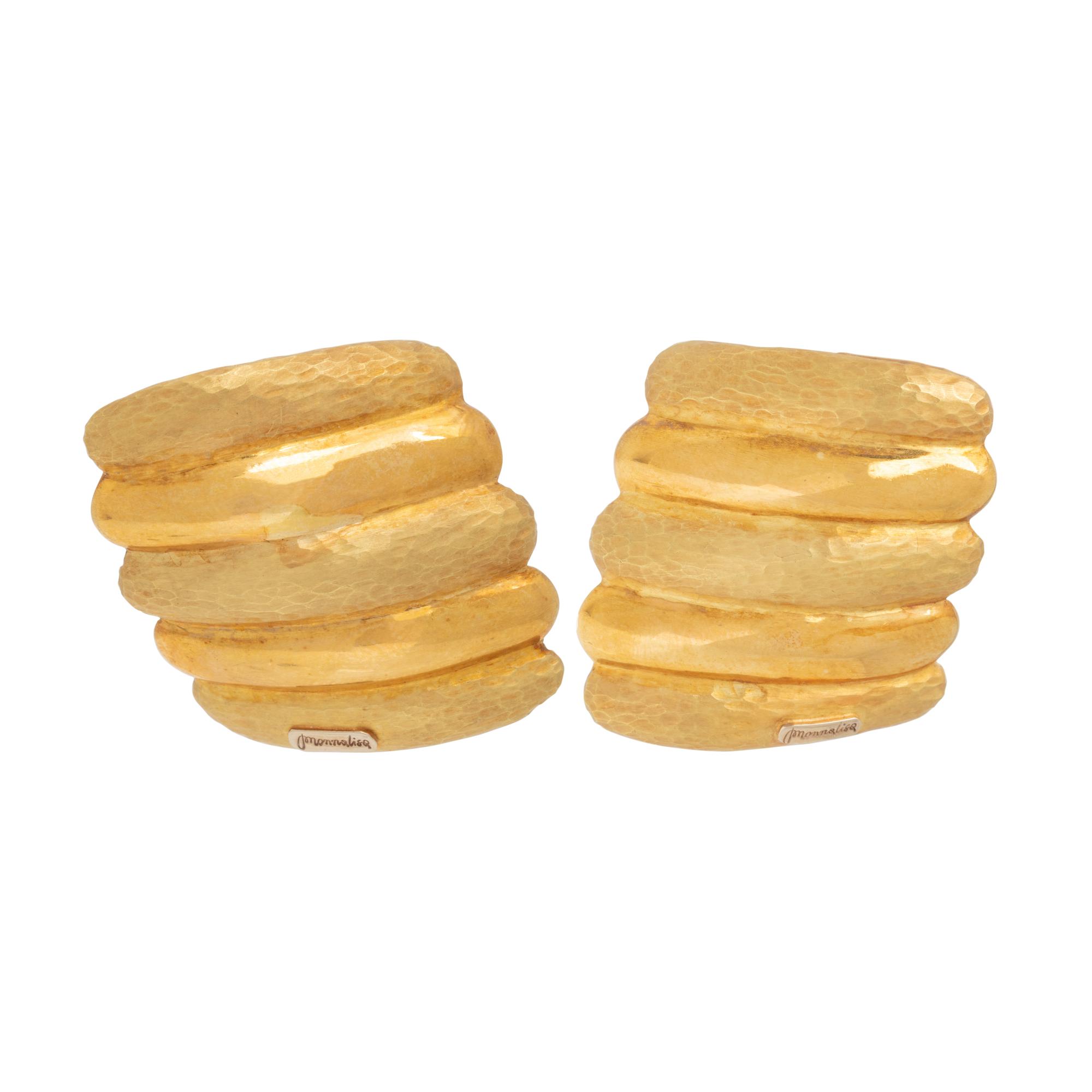 YELLOW GOLD EARCLIPS