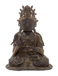 A Bronze Figure of Seated Guanyin