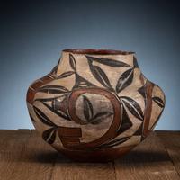 Acoma / Laguna Polychrome Painted Pottery Jar