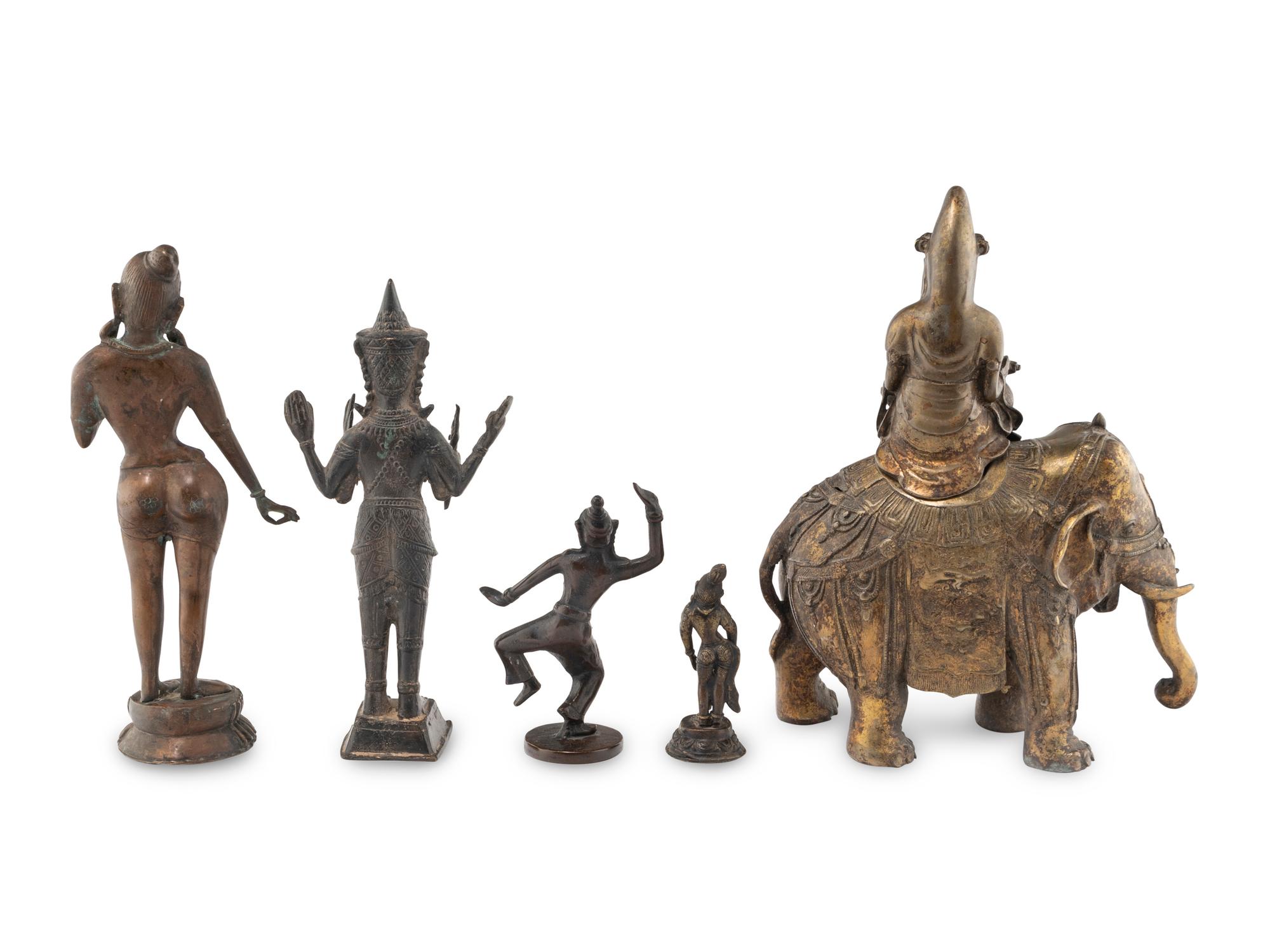 Five Asian Bronze Figures