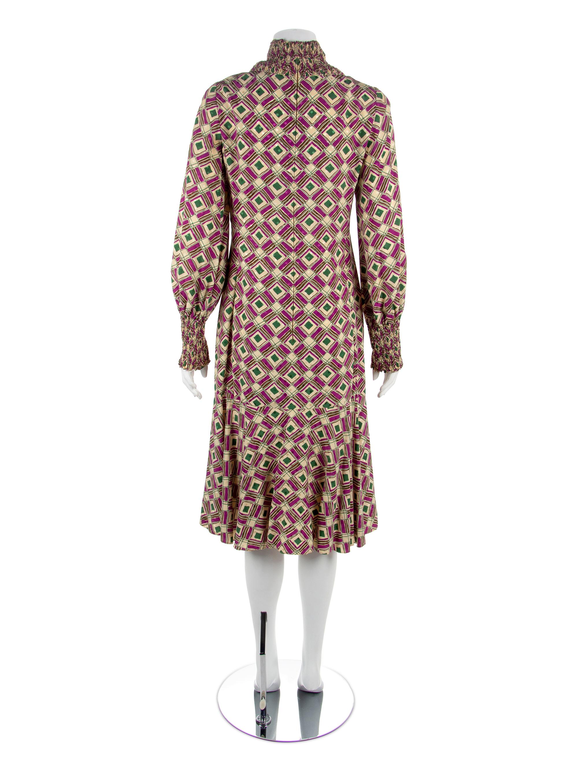 Galanos Day Dress, 1970s