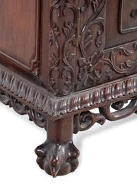 A Chinese Export Hardwood Displaying Cabinet