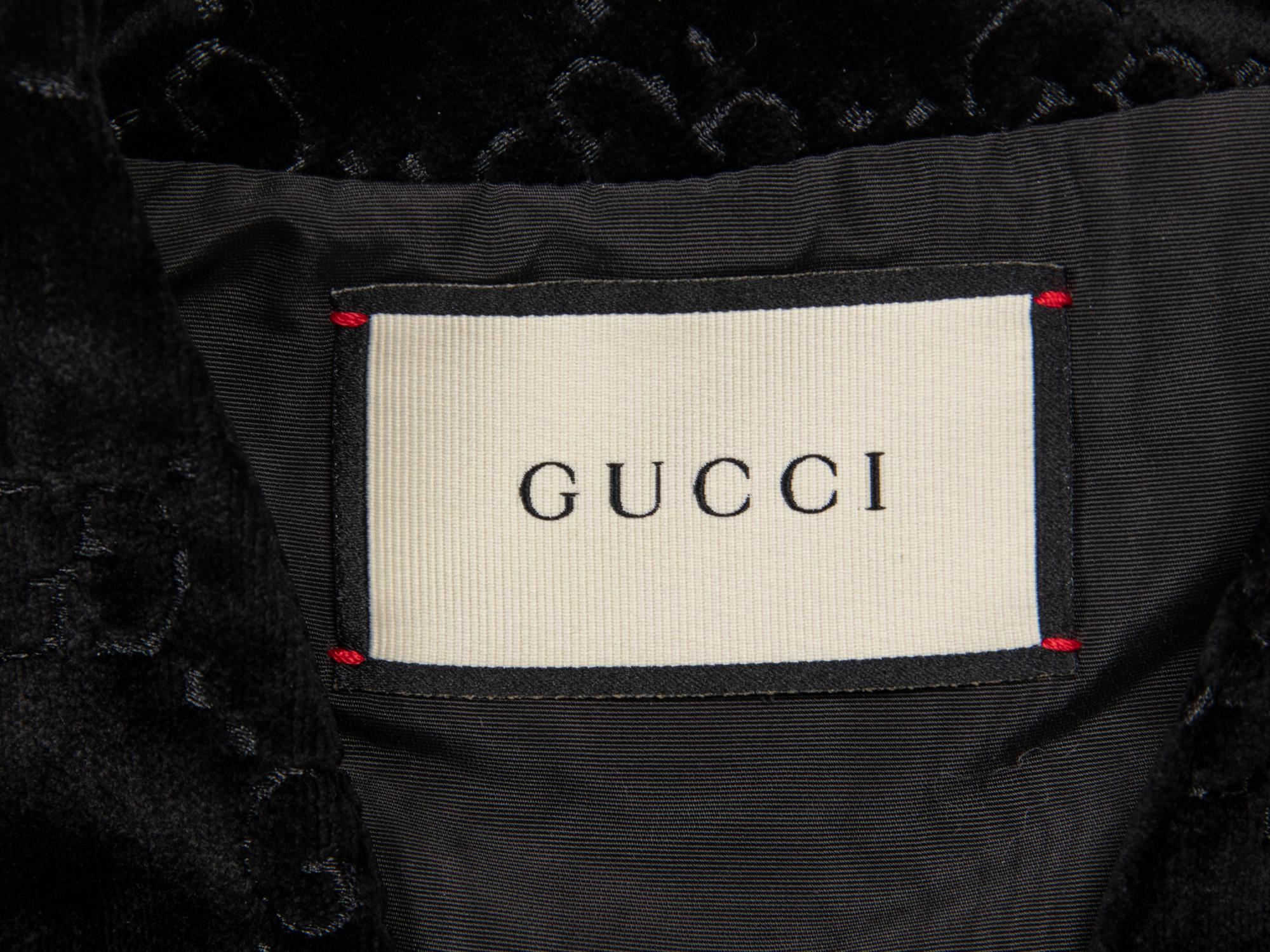 GUCCI, MONOGRAM VELVET CAPELET