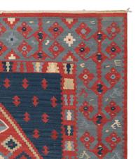A Balkan Kilim Wool Rug