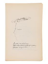 A is an Alphabet (complete set of 26 offset lithographs by Andy Warhol with poems by Ralph Thomas Ward, with portfolio covers), 1953